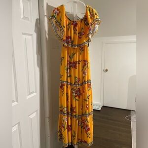 Yellow floral dress